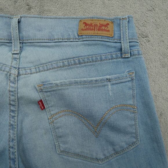 Levi's 524 Jeans Junior's Size 7 Blue Low-Rise Skinny Denim 31" Inseam Stretch - Picture 15 of 16